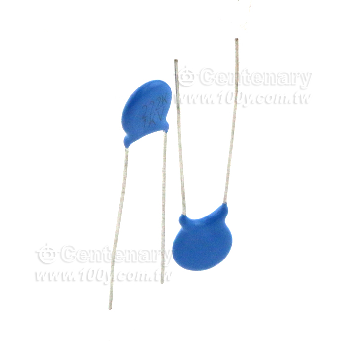 高壓陶瓷電容 2200pF/1KV ±10%【ROHS】 - 6390 產品圖片