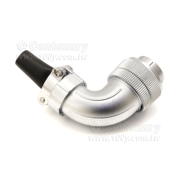 10P圓型連接器_母端90彎管接頭尾夾式 - 127505 Product Image