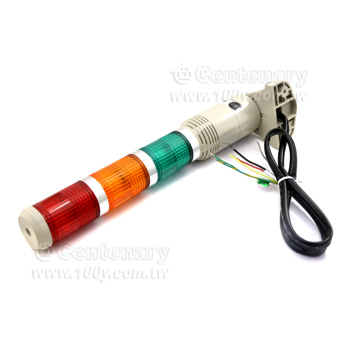 φ40 側掛式三層蜂鳴警示燈 紅橙綠 LED 24V - 138955 產品圖片