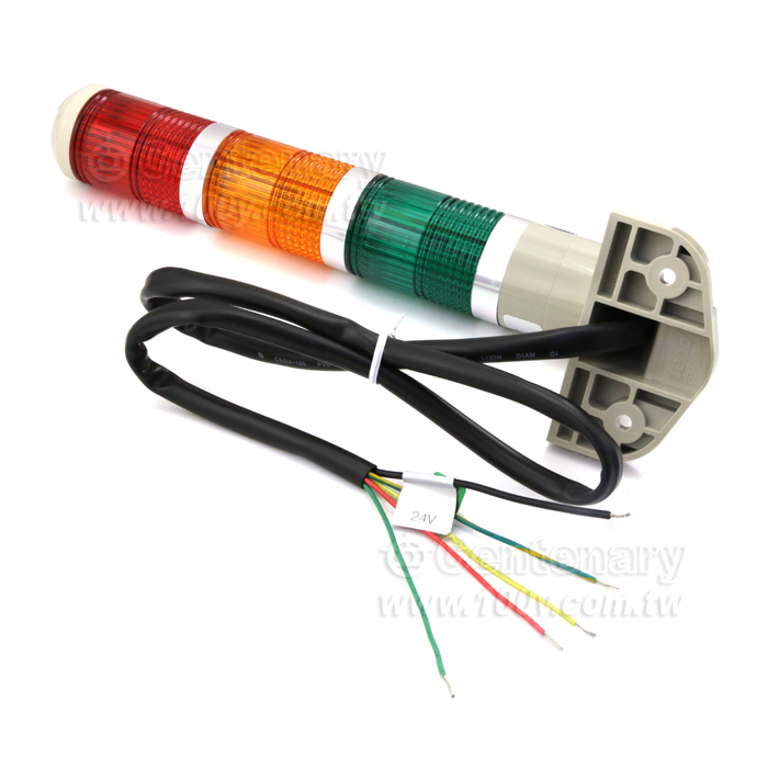 φ40側掛式三層警示燈 紅橙綠 LED 24V - 138956 產品圖片