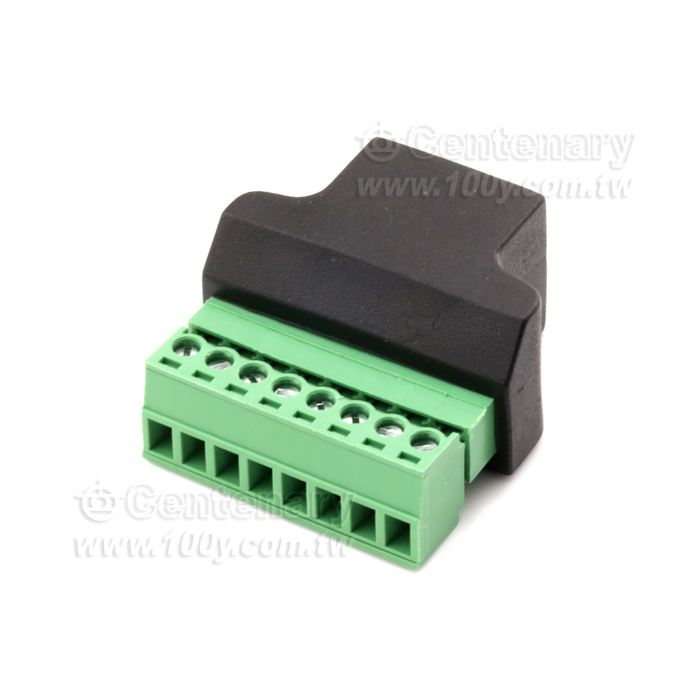 RJ45母座轉綠色端子 免焊 - 139537 產品圖片