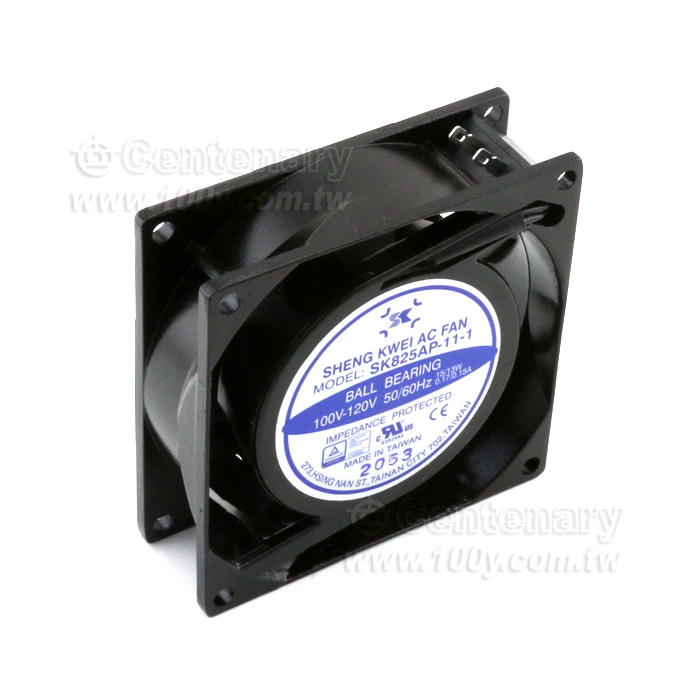 風扇 100-120V (滾珠培林插PIN) 0.17/0.15A 80*80*25mm - 139635 產品圖片