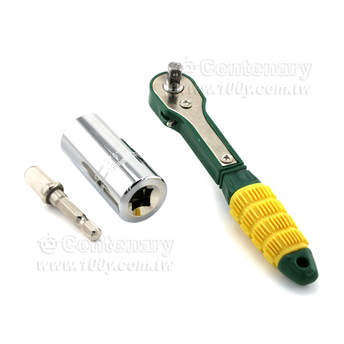 銀色款萬用套筒7mm-19mm+扳手 套件 - 141083 產品圖片
