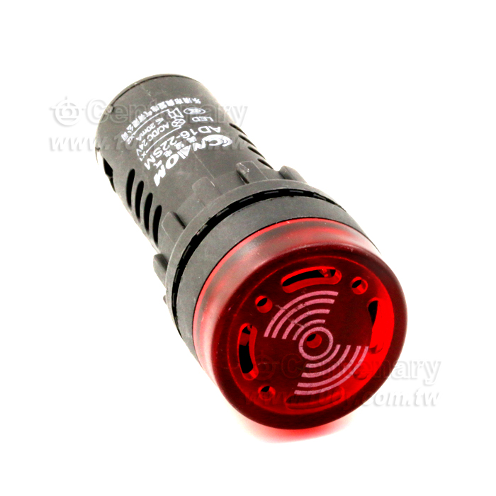 帶燈LED聲光報警器 DC24V  紅色22MM - 141374 產品圖片