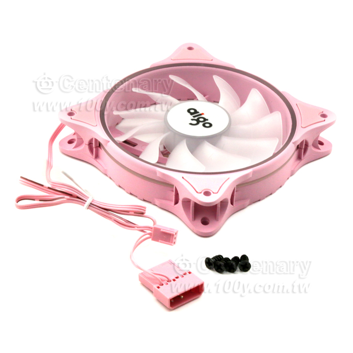 電腦主機風扇極光彩虹版雙環發光 彩虹粉 12v - 141073 產品圖片