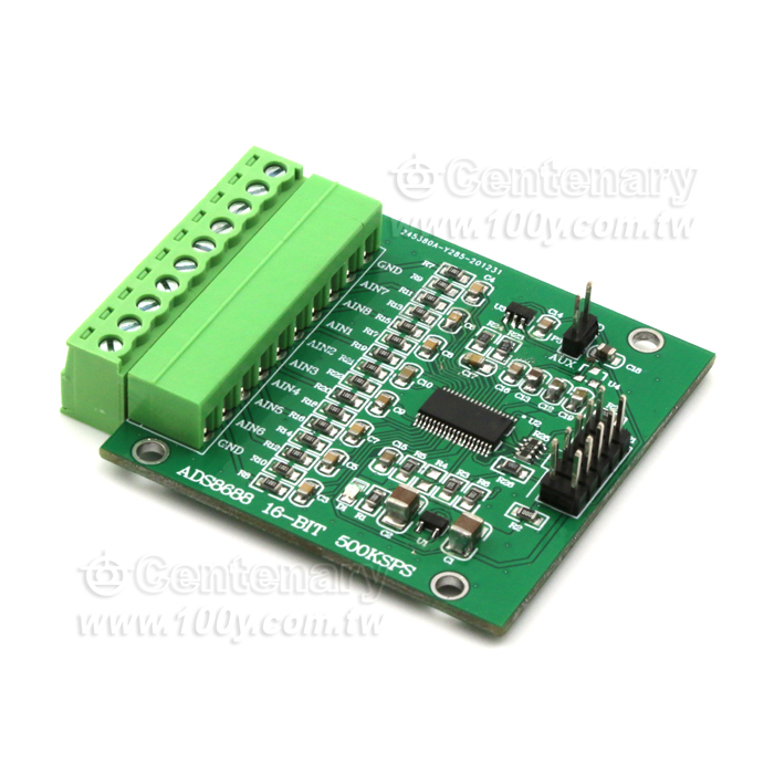 500kSPS 單/雙極輸入 8通道SAR/ADC數據采集模塊 - 141627 產品圖片