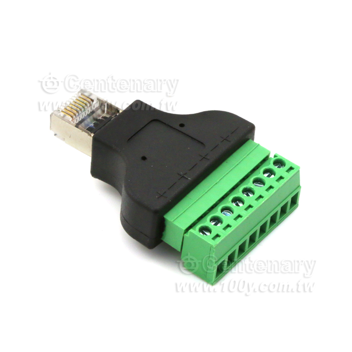 RJ45公座轉綠色端子 免焊 - 141708 產品圖片