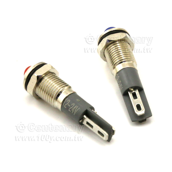開孔8mm-高頭-金屬指示燈-12-24V-藍 - 141762 產品圖片