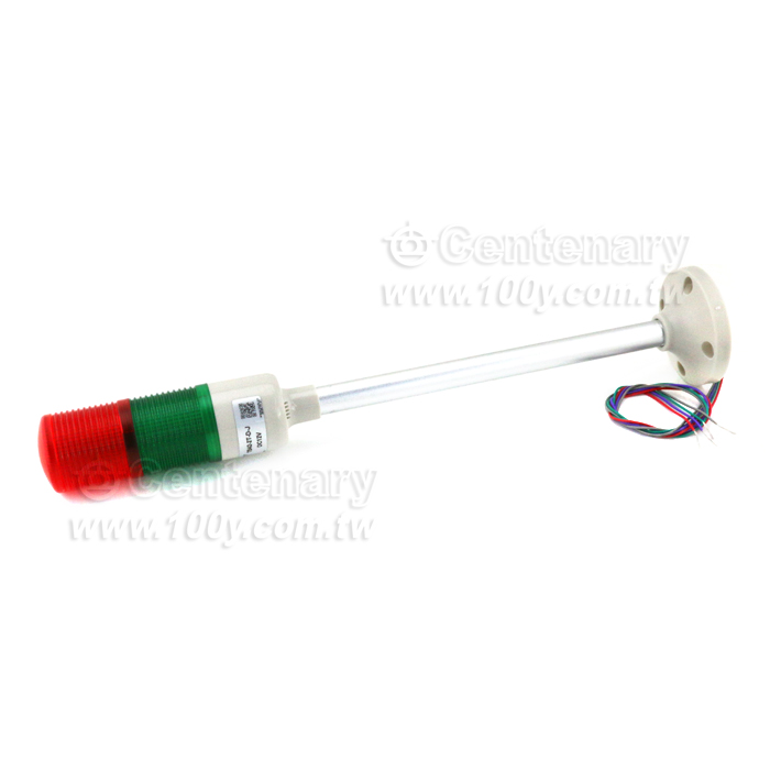 φ42 兩層+常亮+蜂鳴警示燈 (紅綠) 長桿圓盤式 LED DC12V - 141954 產品圖片
