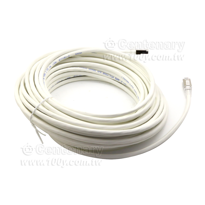 Cat.6A 屏蔽式純銅網路線 白色 15M - 141556 產品圖片