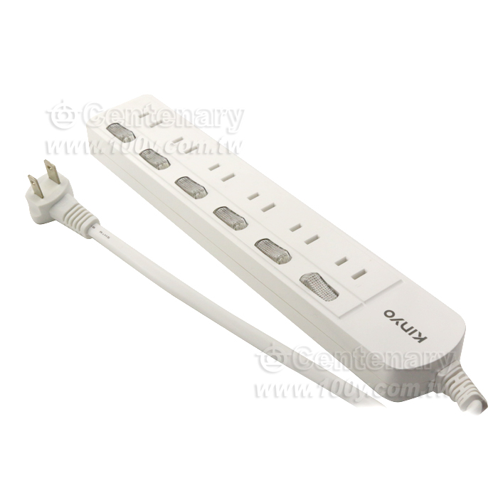 6 Open 6 Plug 2P Safety Extension Cord Set - 142475 Product Image