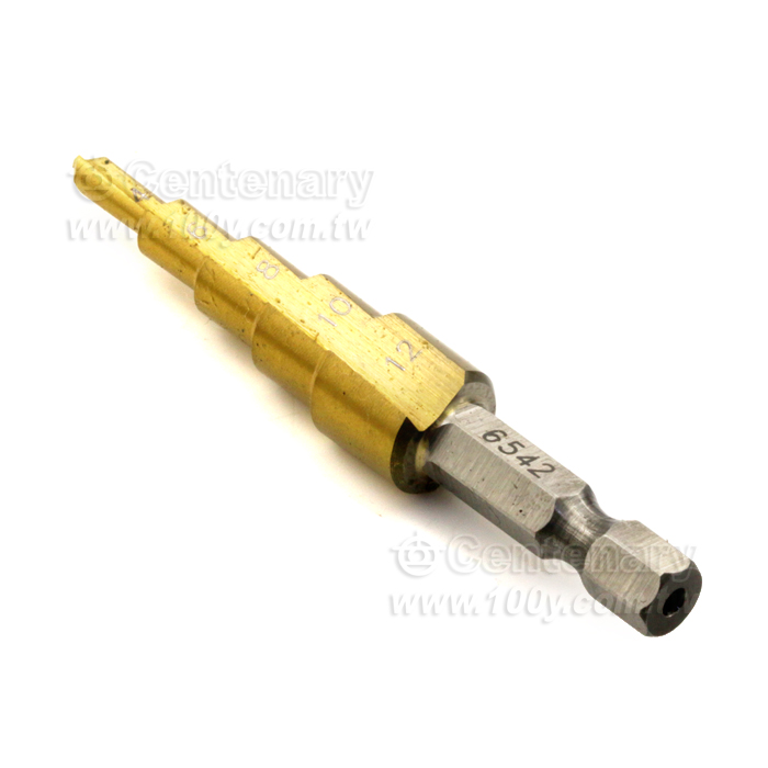 鍍鈦直槽階梯鑽頭 4mm~12mm - 141955 產品圖片
