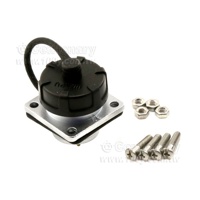 Square Flange Panel Receptacle - 142412 Product Image