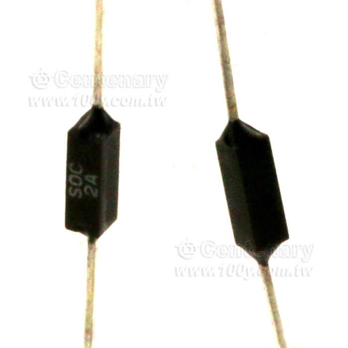 SOC電阻式保險絲2A黑色直腳 - 142627 產品圖片