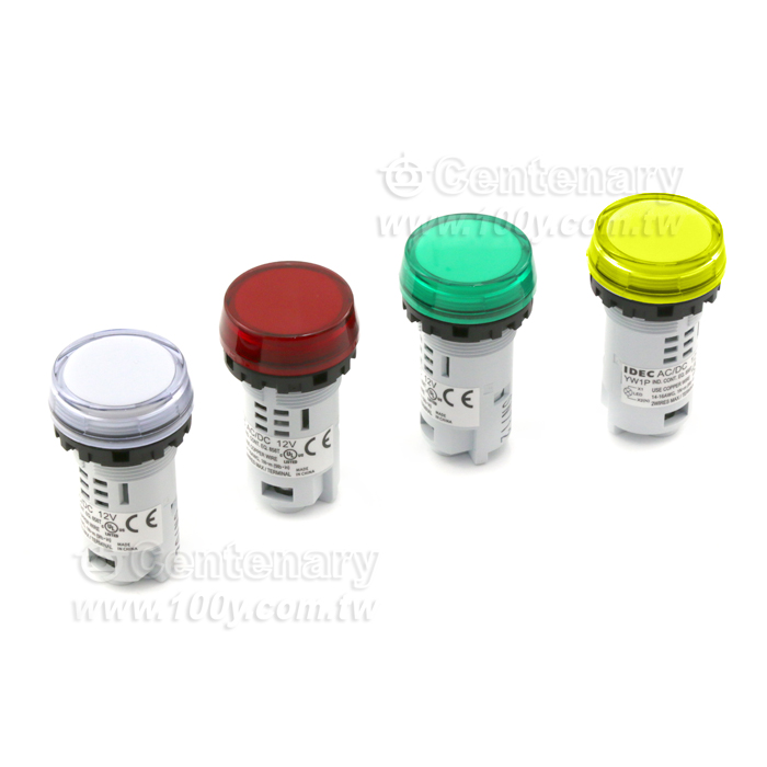 φ22 平頭形指示燈 LED燈泡 綠色 12VAC/DC - 141727 產品圖片