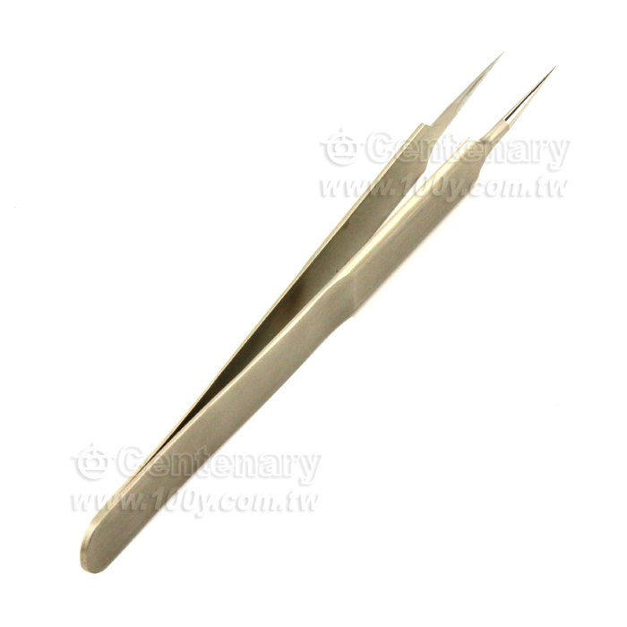 Fine pointed tweezers with long straight head hardened stainless steel - 142904 Product Image