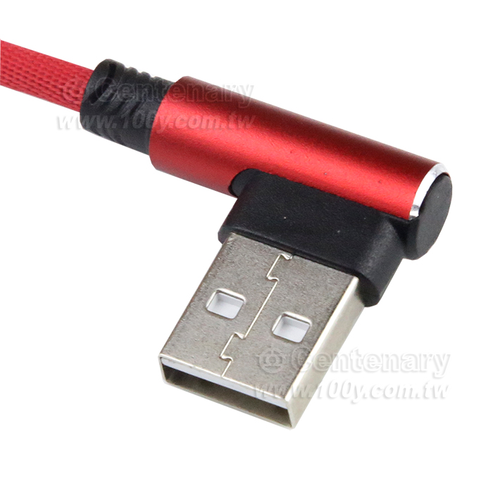 彎頭數據線 IPHONE尼龍編制遊戲機充電 紅色  - 142744 產品圖片