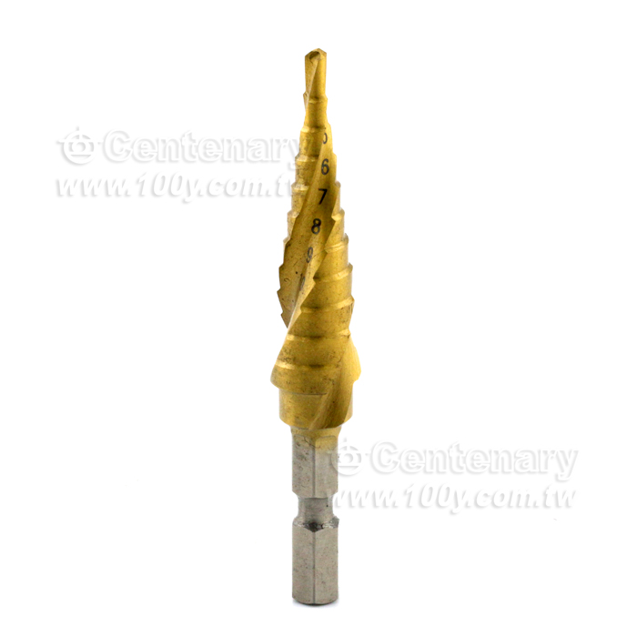 鍍鈦螺旋槽階梯鑽頭 3mm~13mm - 141994 產品圖片