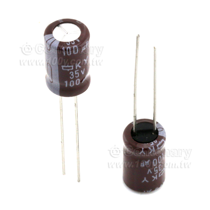 100uF/35V Low Impedance/ESR Electrolytic Capacitor(RoHS) - 32101 Product Image