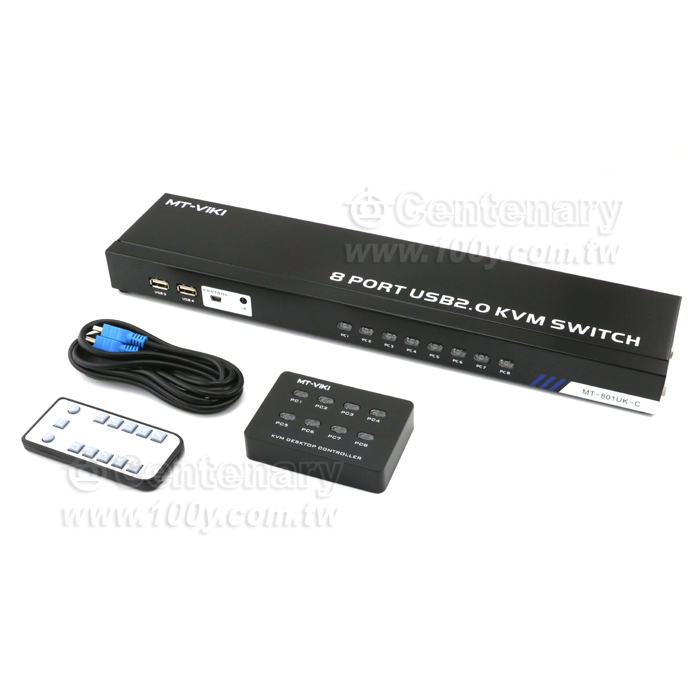 邁拓 KVM切換器8口遙控切換USB手動線控VGA共用器 配遙控器 分辨率1080 - 143321 產品圖片