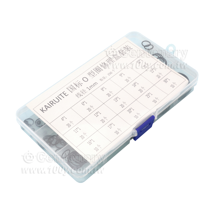 丁晴O型圈修理盒 外經4-30mm  粗1.0mm 250個/盒 - 143936 產品圖片