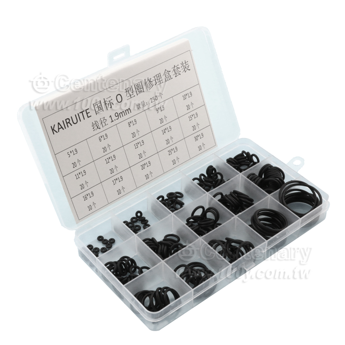 丁晴O型圈修理盒 外經 4-30 線徑1.9 250個/盒 - 143940 產品圖片