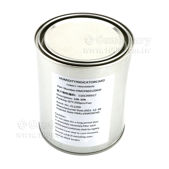 10%-60%-6點藍色濕度卡 棕變藍 250片/罐 - 144087 產品圖片