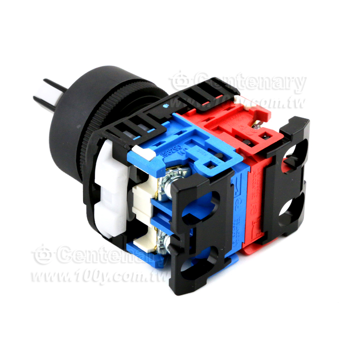Φ22mm Fuji Electric_二段選擇開關 1NO+1NC (黑色) - 100480 產品圖片