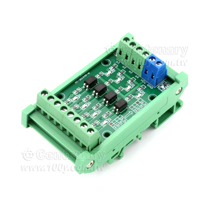 4路光耦光電隔離模塊 5V轉24V 帶外殼 - 144267 產品圖片