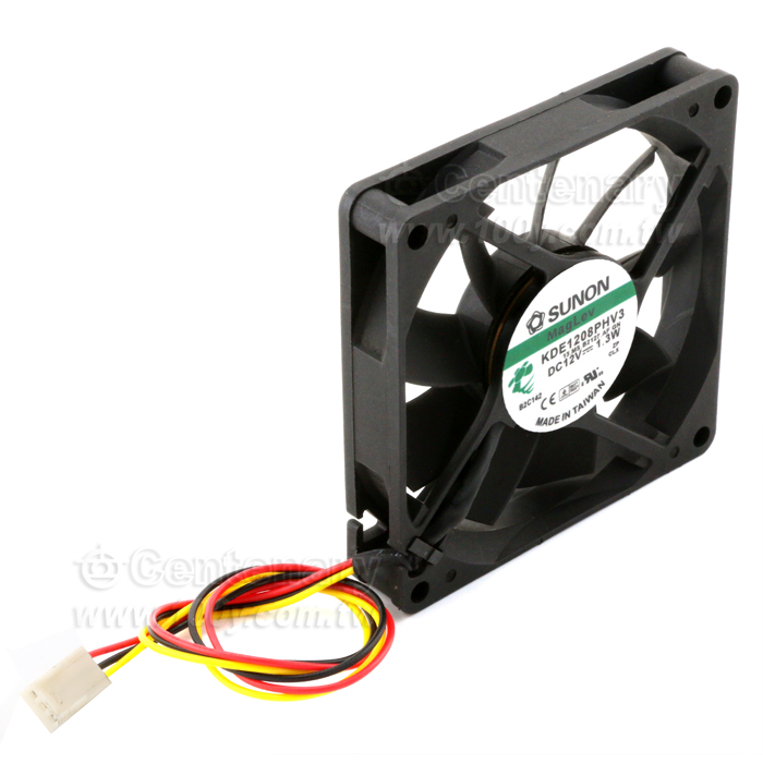 SUNON DC12V 1.3W 80*80*15MM 3綫帶插頭 - 144545 產品圖片