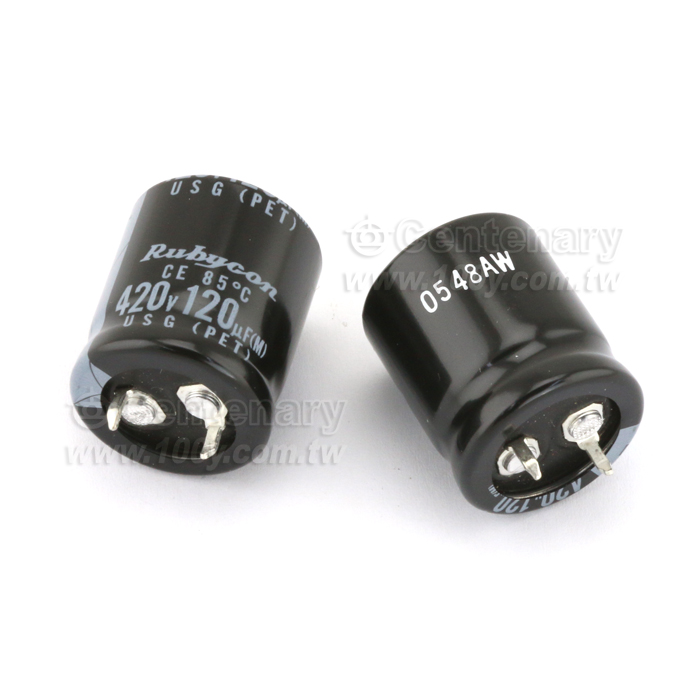 Rubycon_120UF/420V Miniature Aluminum Electrolytic Capacitor - 144977 Product Image