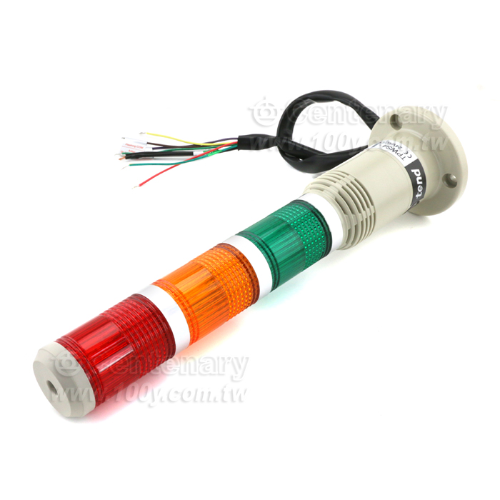 φ40 盤式三層閃光蜂鳴警示燈 紅橙綠 LED 24V - 138953 產品圖片