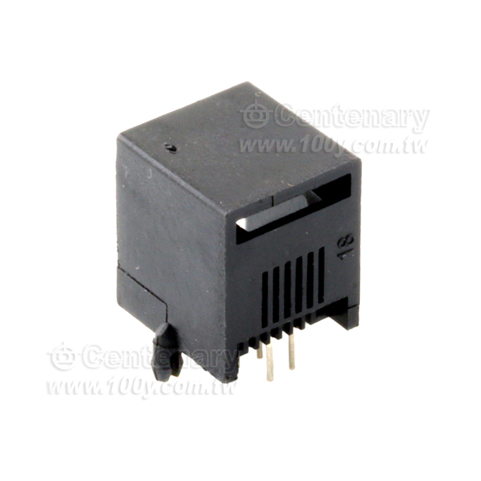 RJ-12電話線插座 6P4C 黑 - 145027 產品圖片