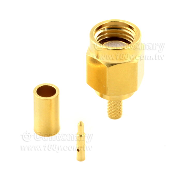 SMA plug crimp for RG174,RG188,RG316; 12.4GHz VSWR1.25 - 56987 Product Image