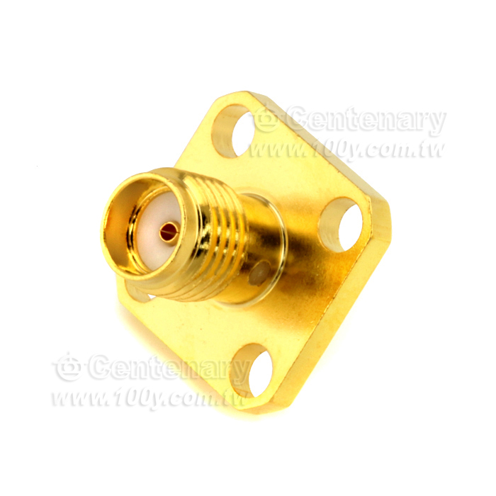SMA jack SQ 12.7mm 4 hole flange with round contact Φ0.9 - 146169 Product Image