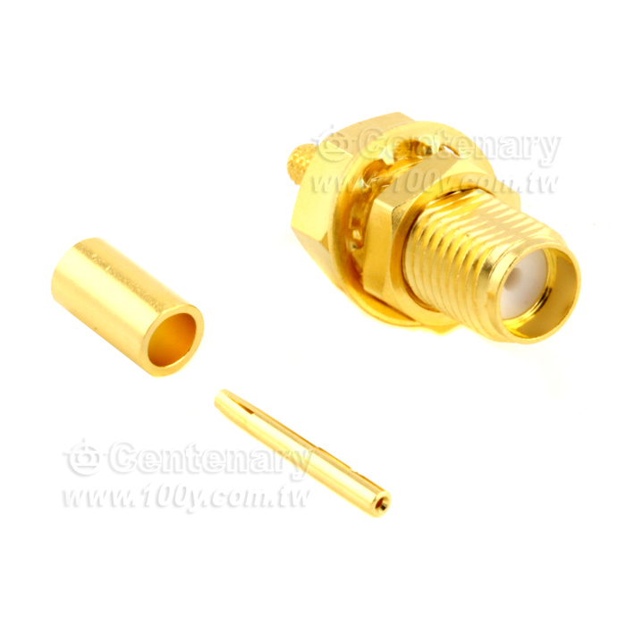 SMA Jack Crimp Bulkhead For RD316,RD316-FEP ; 12.4GHz VSWR 1.2 - 146970 Product Image