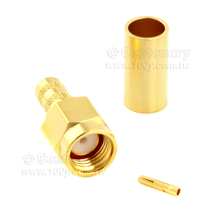 SMA Reverse Polarity Plug Crimp For RG58,JBY195,LMR195; 6GHz VSWR 1.2 - 146971 Product Image