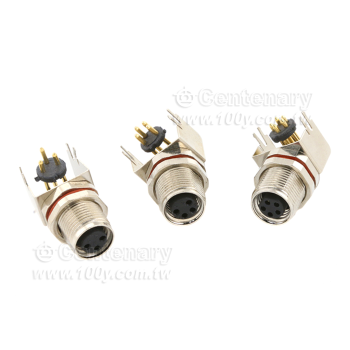 PCB插板式彎針母座4P - 146057 產品圖片
