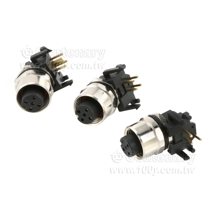 Elbow 5P Female 90 Degress/ M12 Sensor Waterproof Connector - 146065 Product Image