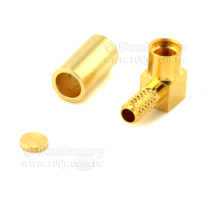 MMCX Jack Crimp Right Angle For RG174,RG188,RG316; 1GHz VSWR 1.2 - 92342 Product Image
