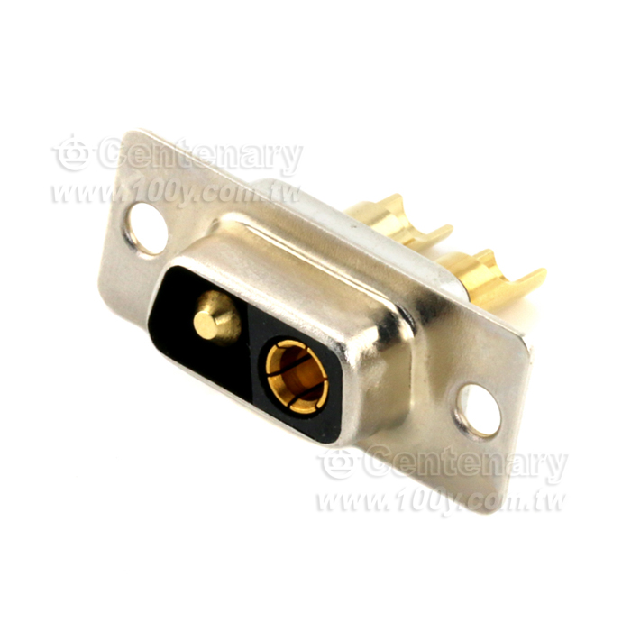 D-SUB插頭-2V2焊線 2芯母頭 - 150945 產品圖片