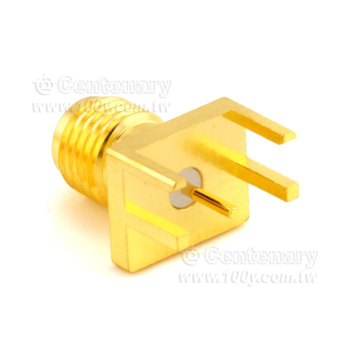 SMA Jack PCB End Launch With Round Contact; 25GHz  VSWR 1.2 - 92496 Product Image