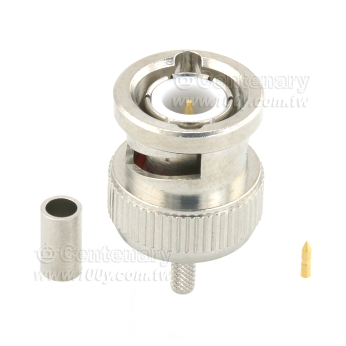 BNC Plug Crimp For RG174,RG188,RG316; 4GHz VSWR 1.25 - 147206 Product Image