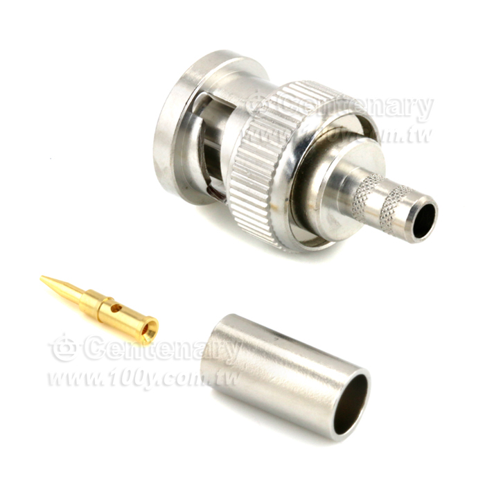 BNC Plug Crimp For RG58,JBY195,LMR195; 1GHz VSWR1.2 & 4Ghz VSWR1.32 - 147207 Product Image