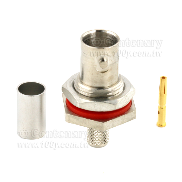 BNC Jack Crimp Bulkhead For RG59; 0.9GHz VSWR 1.2 - 147221 Product Image