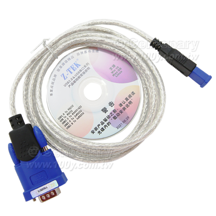 USB轉RS232連接線 1.8M For Win10 - 106302 產品圖片