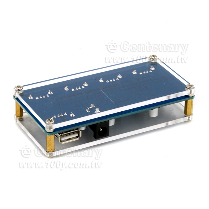 1轉4口USB2.0集線器帶透明亞克力殼7-28V供電 - 147879 產品圖片