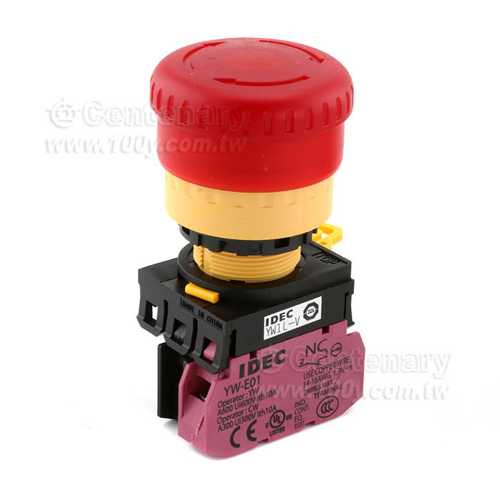 IDEC_緊急停止按鈕開關-照明型-大蘑菇頭形1NC 24VDC - 148370 產品圖片