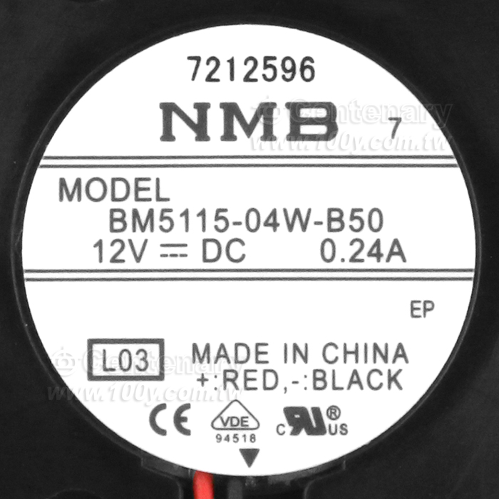 NMB_DC12V 51*51*15MM  0.24A2.88W - 146855 產品圖片