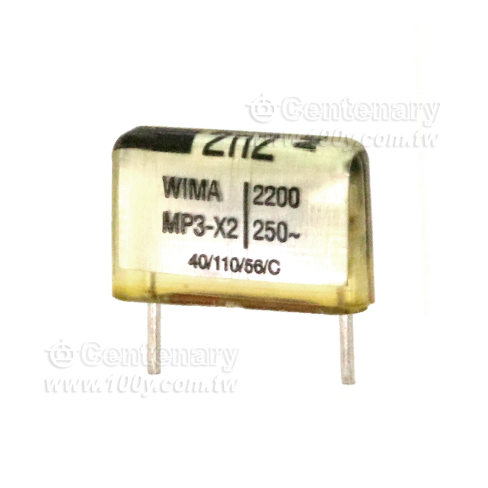 WIMA_金屬薄膜電容0.0022uF/250VAC P:15mm - 149869 產品圖片